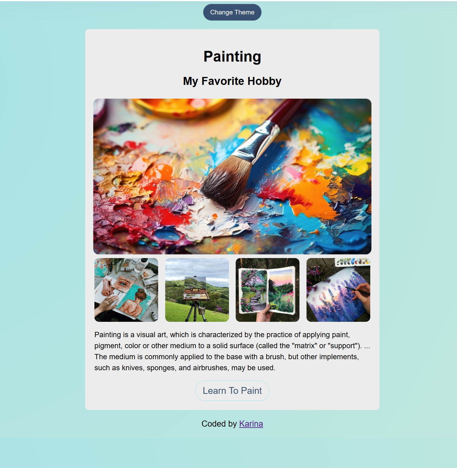 painting webpage